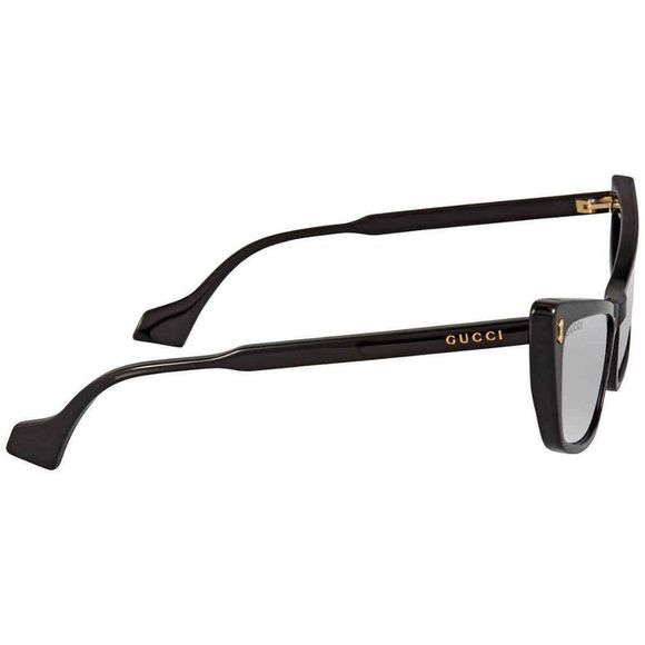 NEW Gucci Silver and Black Cat Eye Women's Sunglasses - Picture 3 of 4